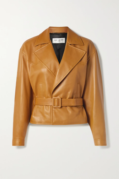 유럽직배송 생로랑 SAINT LAURENT Belted leather biker jacket 2204324140412038