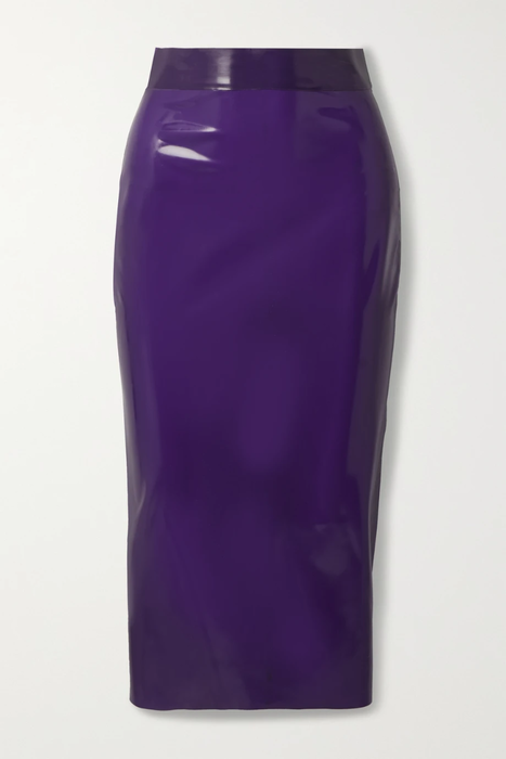 유럽직배송 생로랑 스커트 SAINT LAURENT Latex midi skirt + Latex Care cleaning kit 3 x 30ml bottles (Vividress, Vivishine, Viviclean) 31432202865203055