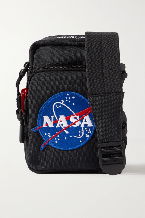 유럽직배송 발렌시아가 BALENCIAGA Space appliquéd recycled canvas shoulder bag 6630340696264722