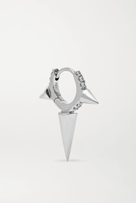 유럽직배송 MARIA TASH Eternity 6.5mm 18-karat white gold diamond earring 17957409490541745
