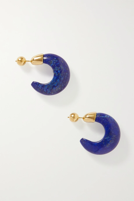 유럽직배송 소피부하이 귀걸이 SOPHIE BUHAI Gold vermeil lapis lazuli hoop earrings 24665545640512084