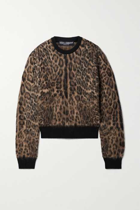 유럽직배송 돌체앤가바나 DOLCE &amp; GABBANA Brushed leopard jacquard-knit sweater 11452292646030319