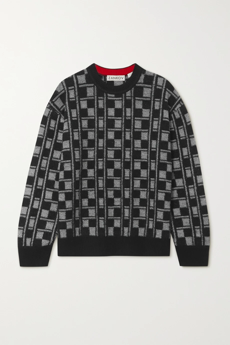 유럽직배송 ZANKOV Nigel oversized merino wool-jacquard sweater 18706561955327221