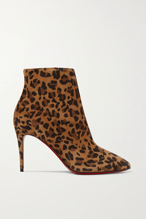 유럽직배송 크리스찬루부탱 CHRISTIAN LOUBOUTIN Eloise 85 leopard-print suede ankle boots 17957409491207386