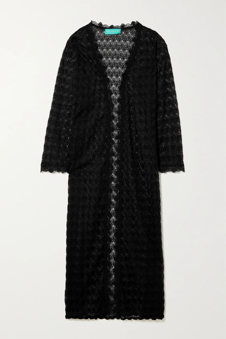 유럽직배송 웨이마리 로브 WAIMARI + NET SUSTAIN Provenzal guipure lace-trimmed crochet-knit robe 27086482324410144