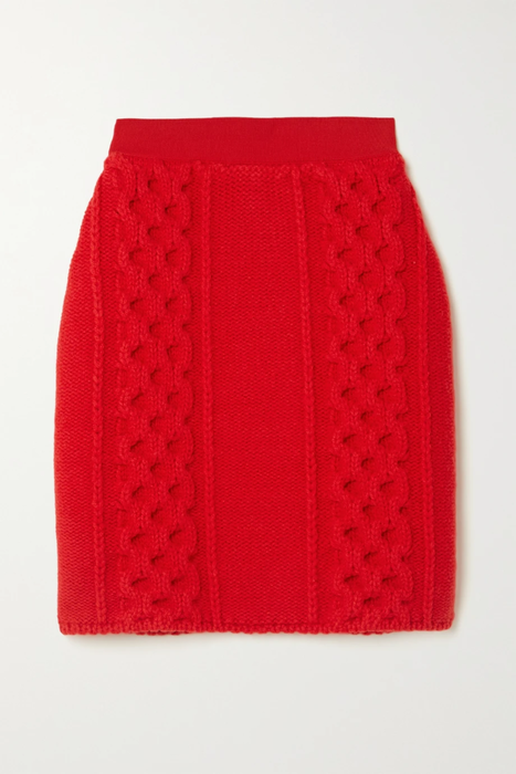유럽직배송 보테가베네타 미니스커트 BOTTEGA VENETA Cable-knit wool and cotton-blend mini skirt 22527730566208934