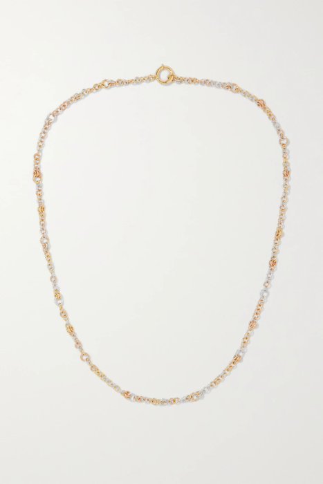 유럽직배송 스피넬리 킬콜린 목걸이 SPINELLI KILCOLLIN Gravity 18-karat yellow and rose gold and sterling silver necklace 15546005221913881