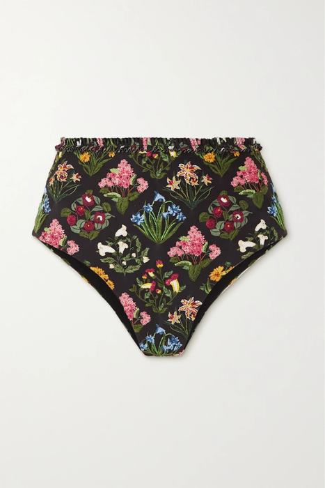 유럽직배송 아구아 바이 아구아 벤디타 비키니 AGUA BY AGUA BENDITA Ruffled embellished floral-print recycled bikini bottoms 25185454455582194