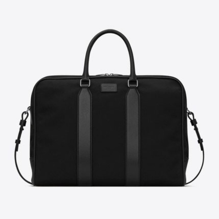 유럽직배송 입생로랑 SAINT LAURENT TRAVEL briefcase in canvas and smooth leather 609263KJX5E1000