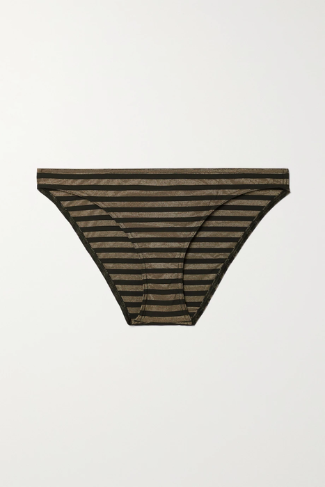 유럽직배송 에레스 ERES Backgammon Hasard striped stretch-Lurex bikini briefs 25185454455661066