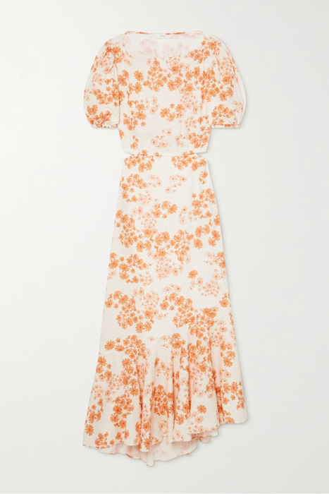 유럽직배송 PEONY Holiday cutout floral-print organic cotton and ECOVERO-blend midi dress 24772899113587909