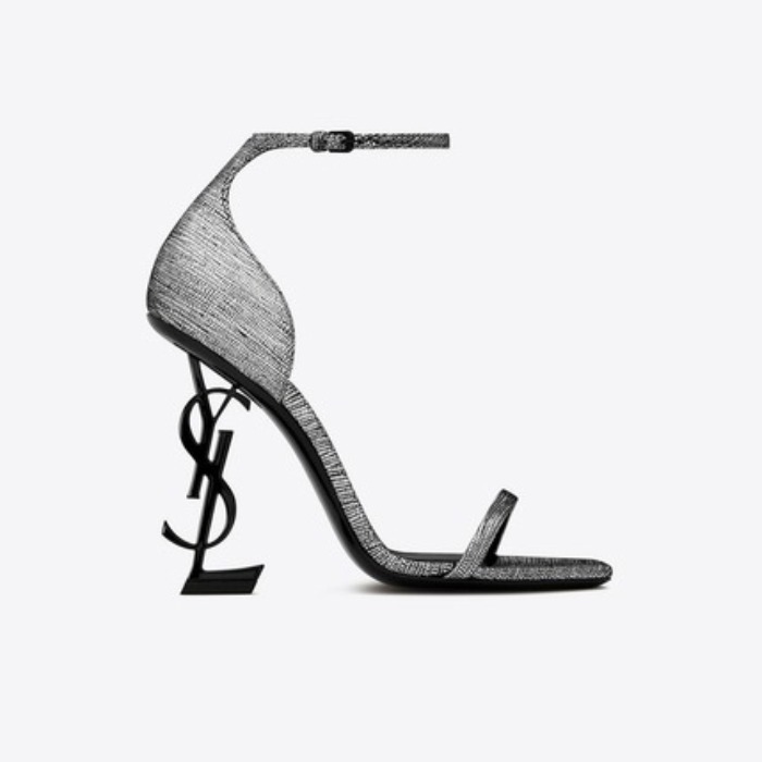 유럽직배송 입생로랑 SAINT LAURENT OPYUM sandals in metallic leather with a black heel (110) 5576621FYVV8105