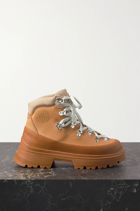 유럽직배송 캐나다구스 앵클부츠 CANADA GOOSE Journey suede-trimmed textured-leather ankle boots 25185454457328150