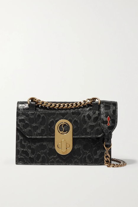 유럽직배송 크리스찬루부탱 CHRISTIAN LOUBOUTIN Elisa mini leopard-print matte and glossed-leather shoulder bag 16494023981063060
