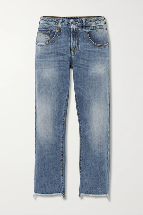 유럽직배송 알13 R13 Boy Straight cropped frayed mid-rise straight-leg jeans 665933302786152