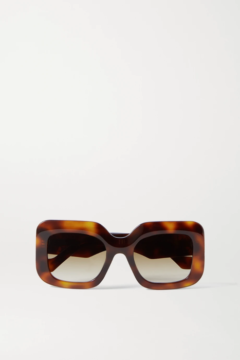 유럽직배송 로에베 LOEWE Oversized square-frame tortoiseshell acetate sunglasses 24768216127710173