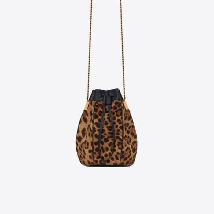 유럽직배송 입생로랑 SAINT LAURENT TALITHA small bucket bag in ponyskin-look leather with a leopard print 55425001D3W2094