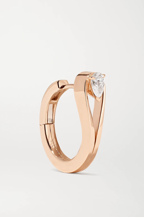 유럽직배송 레포시 귀걸이 REPOSSI Serti Inversé 18-karat rose gold diamond earring 46353151654437526