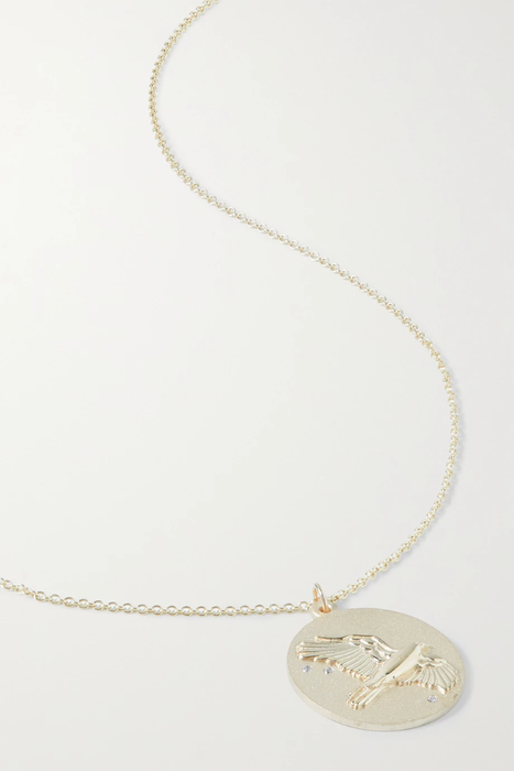 유럽직배송 STAR ANIMAL SUNDAYS Whale 10-karat gold multi-stone necklace 25185454456277684