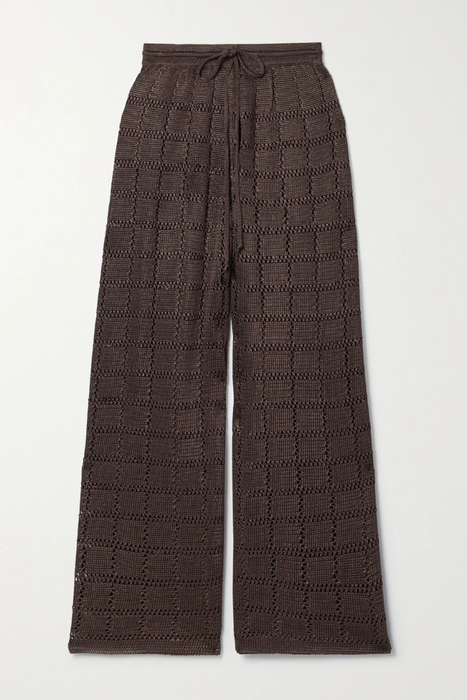 유럽직배송 CALLE DEL MAR Crochet-knit wide-leg pants 24062987016524933