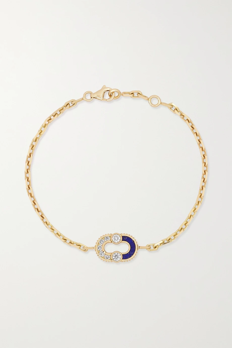 유럽직배송 빌티에 팔찌 VILTIER Magnetic Semi 18-karat gold, diamond and lapis lazuli bracelet 24062987016683602