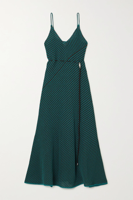 유럽직배송 보테가베네타 원피스 BOTTEGA VENETA Striped open-knit cotton-blend maxi dress 2204324140609913