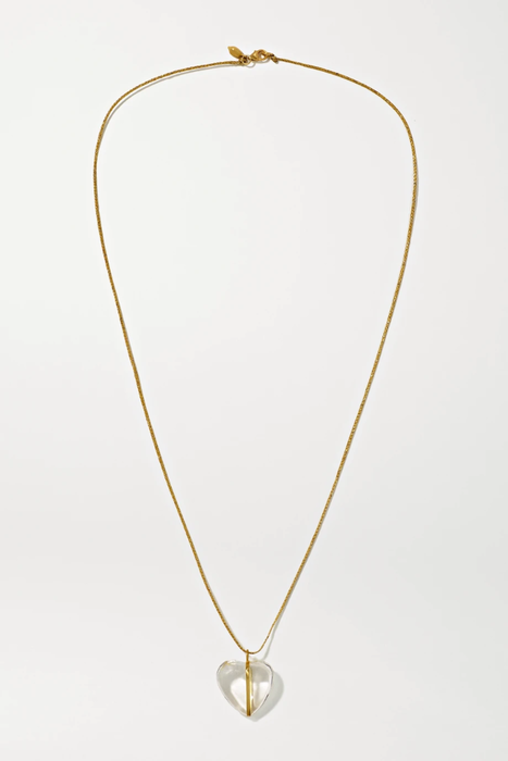 유럽직배송 PIPPA SMALL 18-karat gold, cord and crystal necklace 46353151654666357