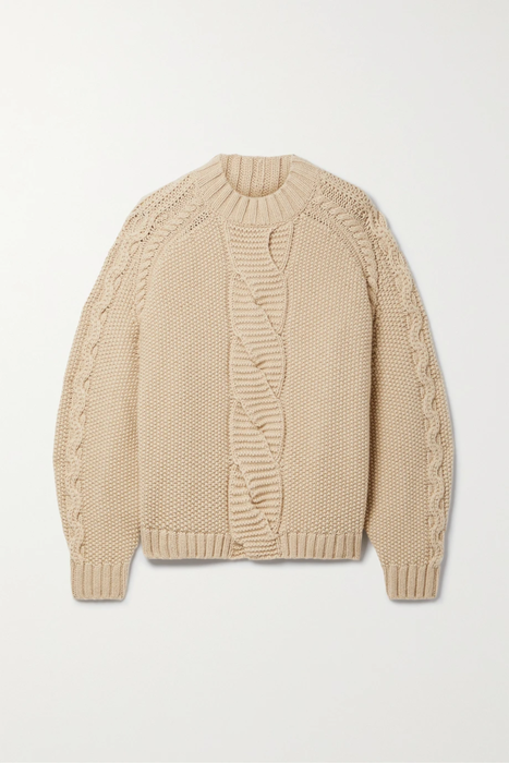 유럽직배송 라파예트 스웨터 LAFAYETTE 148 Cable-knit wool and cashmere-blend sweater 25185454455886485