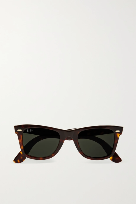 유럽직배송 레이벤 RAY-BAN Wayfarer square-frame acetate sunglasses 17957409492541462