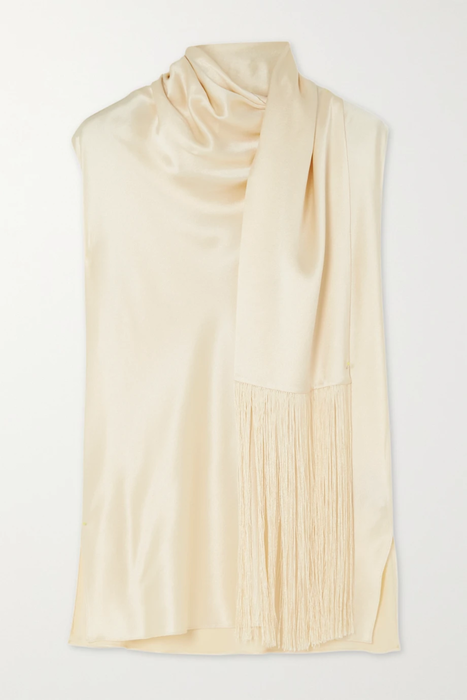 유럽직배송 록산다 ROKSANDA Olesia fringed scarf-detailed silk-satin top 25185454455987890