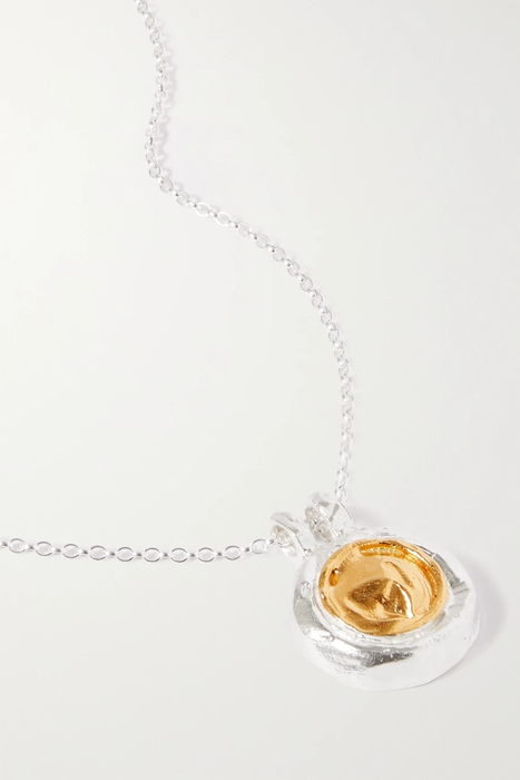 유럽직배송 알리기에리 목걸이 ALIGHIERI The Infernal Medallion recycled silver and gold-plated necklace 30629810020412014