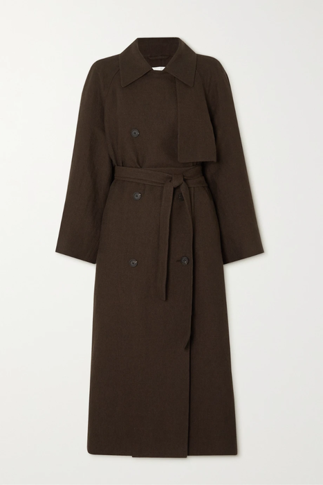 유럽직배송 더로우 코트 THE ROW Lucana belted oversized linen-blend coat 17266703523579592