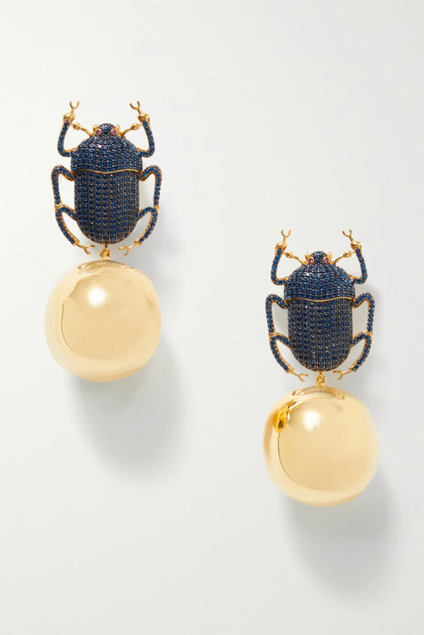 유럽직배송 베굼칸 클립 귀걸이 BEGÜM KHAN Pharaoh Party gold-plated crystal clip earrings 11452292647071196