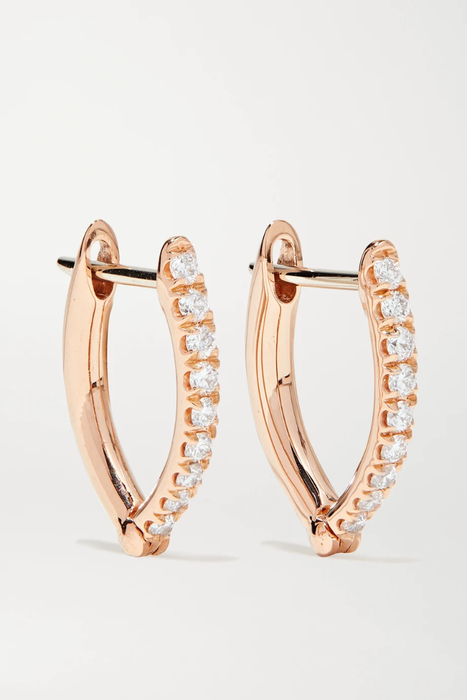 유럽직배송 멜리사케이 귀걸이 MELISSA KAYE Cristina small 18-karat rose gold diamond earrings 30828384629494860