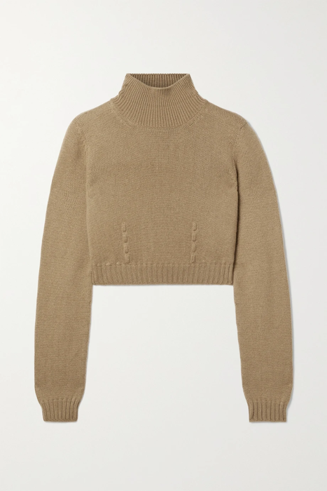 유럽직배송 펜디 FENDI Cropped cashmere turtleneck sweater 17266703523749569