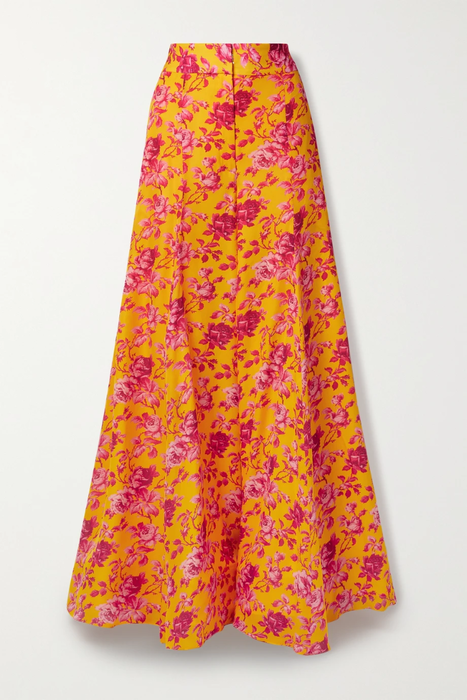 유럽직배송 캐롤리나헤레라 CAROLINA HERRERA Floral-print silk-georgette wide-leg pants 20346390235445658