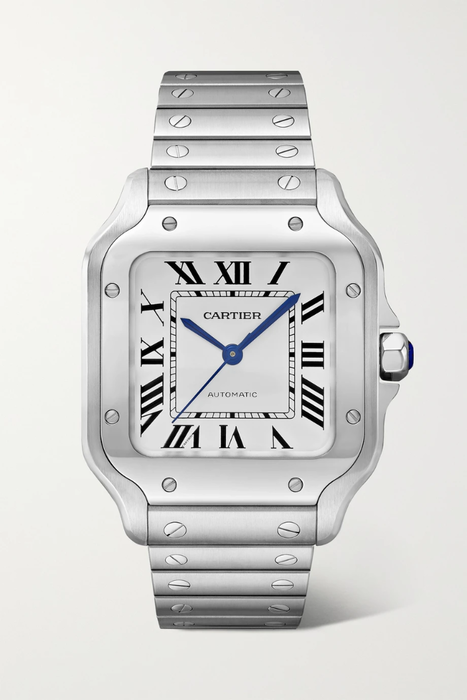 유럽직배송 까르띠에 CARTIER Santos de Cartier Automatic 35mm medium stainless steel watch 19971654707113787