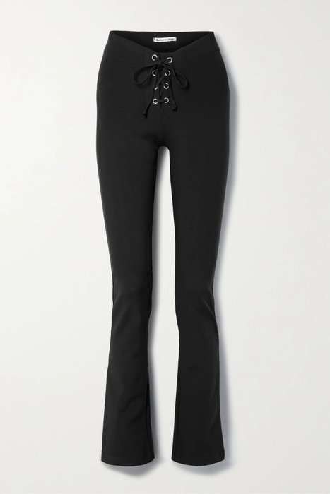 유럽직배송 리포메이션 REFORMATION + NET SUSTAIN Len lace-up stretch Micro Modal straight-leg pants 32027475399313818