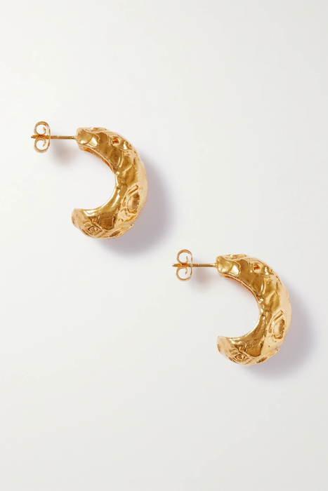 유럽직배송 알리기에리 귀걸이 ALIGHIERI The Fragmented Amulet gold-plated hoop earrings 30629810020412032