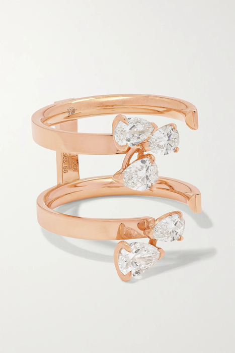 유럽직배송 레포시 반지 REPOSSI Serti Sur Vide 18-karat rose gold diamond ring 22831760542420064