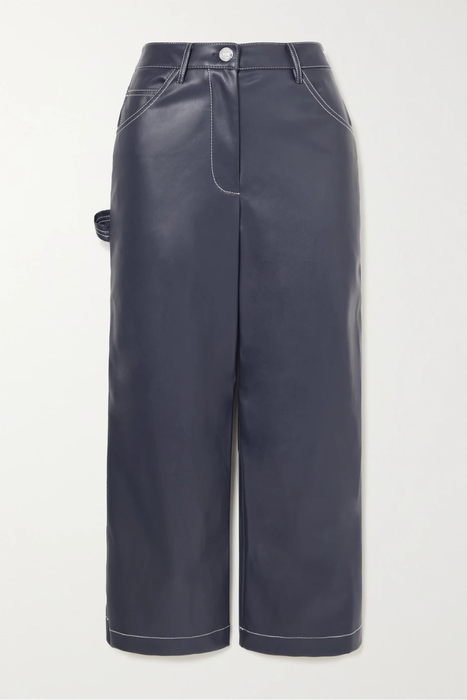 유럽직배송 스타우드 팬츠 STAUD Domino cropped vegan leather wide-leg pants 24772899113099882