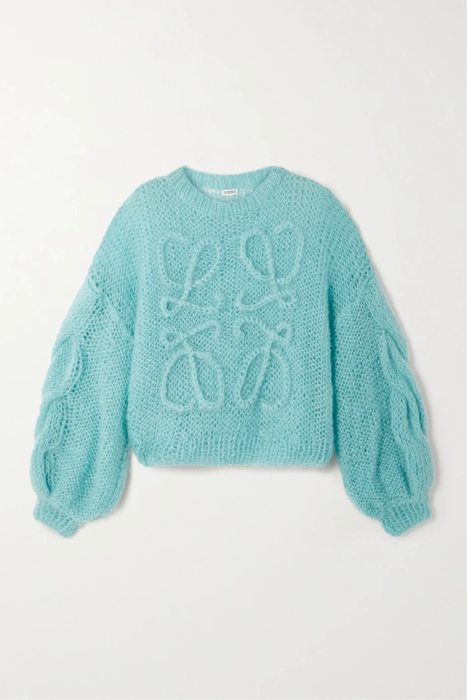 유럽직배송 로에베 LOEWE Anagram open-knit mohair-blend sweater 25185454456103135