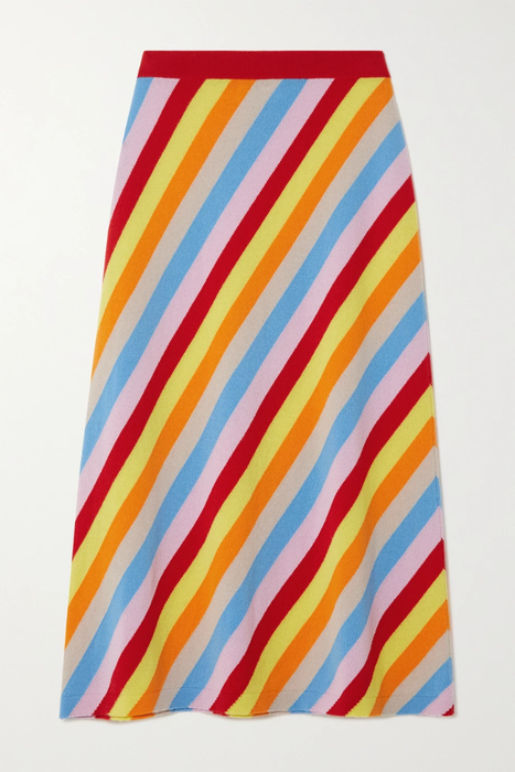 유럽직배송 CLEMENTS RIBEIRO Billie striped cashmere maxi skirt 29419655932170608
