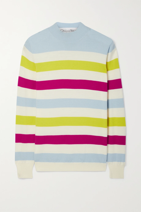 유럽직배송 오스카르데라렌타 스웨터 OSCAR DE LA RENTA Striped wool sweater 24772899113322756
