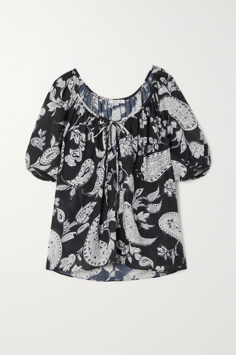 유럽직배송 필드비 블라우스 FIL DE VIE Juno paisley-print cotton-batiste blouse 29419655932331773
