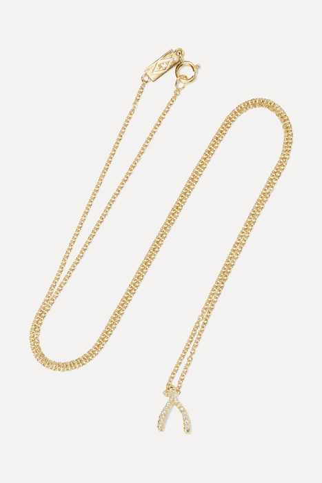 유럽직배송 제니퍼메이어 목걸이 JENNIFER MEYER Wishbone 18-karat gold diamond necklace 17957409495382643