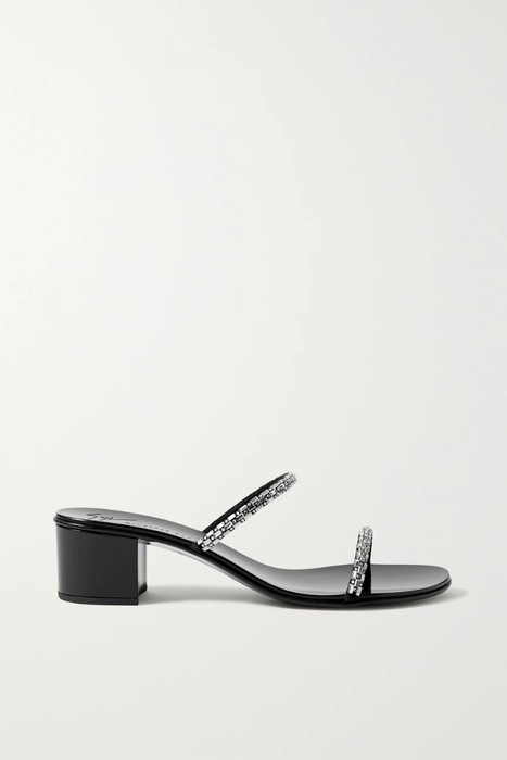 유럽직배송 쥬세페자노티 샌들 GIUSEPPE ZANOTTI Roll crystal-embellished suede sandals 6630340696439052