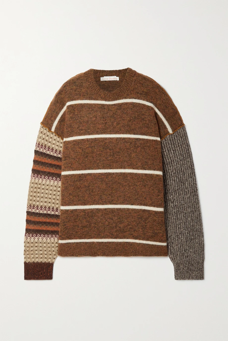 유럽직배송 아크네스튜디오 ACNE STUDIOS Striped patchwork wool-blend sweater 24772899113103129
