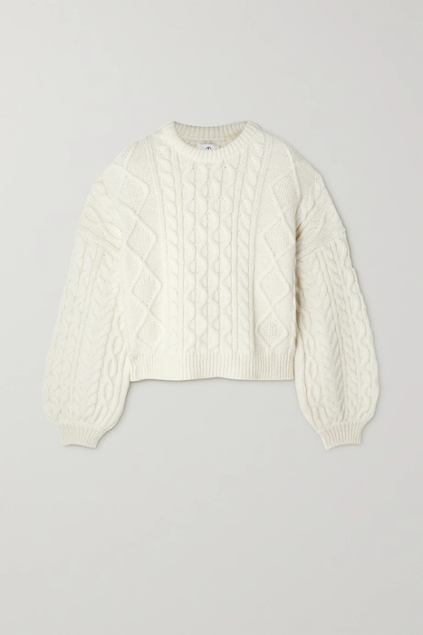 유럽직배송 애니빙 스웨터 ANINE BING Irina cable-knit sweater 25185454455877161