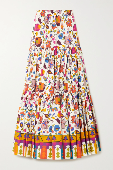 유럽직배송 라더블제이 스커트 LA DOUBLEJ Big tiered floral-print cotton-poplin skirt 17411127376931620